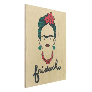 Tableau en bois - Frida Kahlo - Friducha
