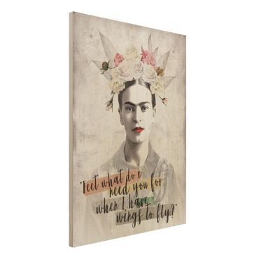 Tableau en bois - Frida Kahlo - Quote
