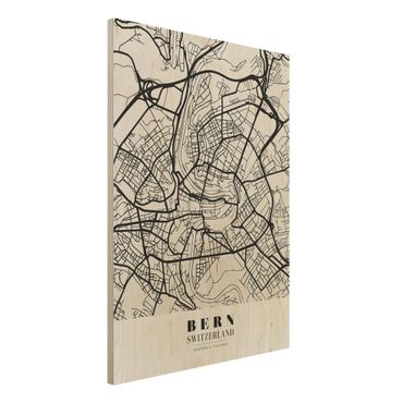 Tableau en bois - Bern City Map - Classical