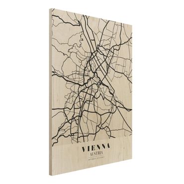 Tableau en bois - Vienna City Map - Classic