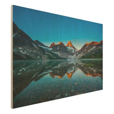 Tableau en bois - Mountain Landscape At Lake Magog In Canada