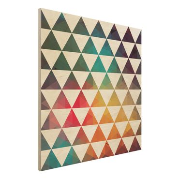 Tableau en bois - Wood Print - Colour Geometry