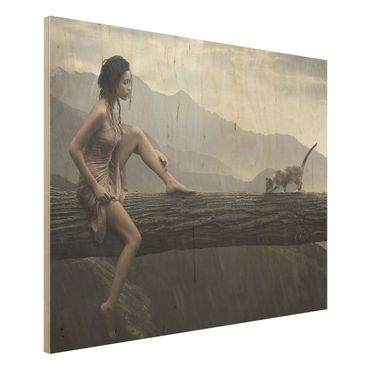 Tableau en bois - Jane In The Rain