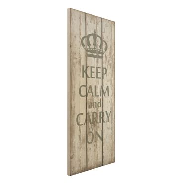 Tableau en bois - No.RS183 Keep Calm And Carry On