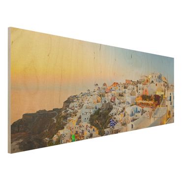 Tableau en bois - Bright Santorini