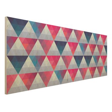 Tableau en bois - Triangle Pattern Design