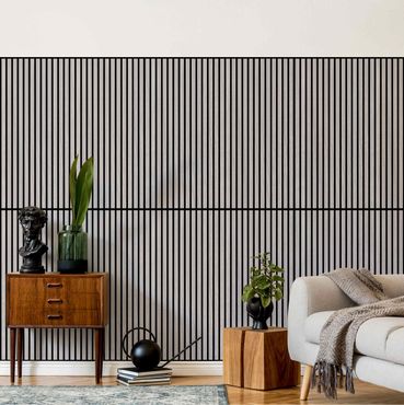 Panneau acoustique - Mur en bois chêne gris - 52x104 cm