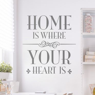 Sticker mural - Home is where your heart is