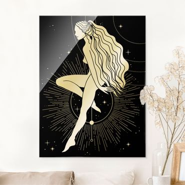 Tableau en verre - Illustration Star Dancer In The Night - Format portrait