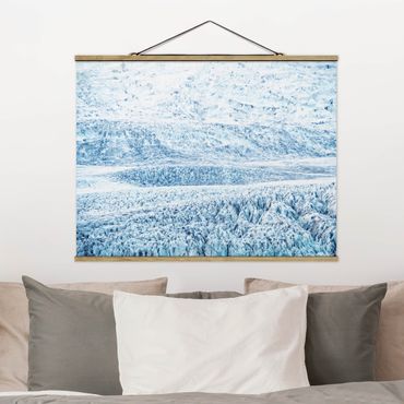 Tableau en tissu avec porte-affiche - Icelandic Glacier Pattern - Format paysage 4:3