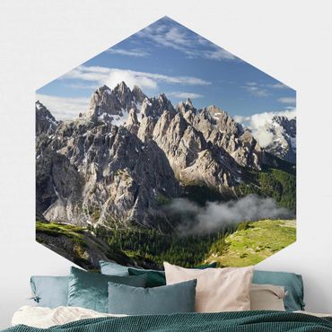 Papier peint hexagonal autocollant avec dessins - Italian Alps