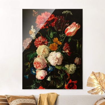 Tableau en verre - Jan Davidsz De Heem - Still Life With Flowers In A Glass Vase