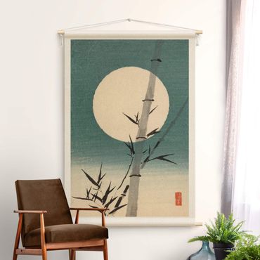 Tenture murale - Japanese Drawing Bamboo And Moon