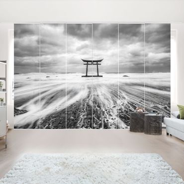 Set de panneaux coulissants - Japanese Torii In The Ocean - Panneau