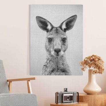 Tableau sur toile - Kangaroo Knut Black And White - Format portrait 3:4