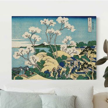 Tableau sur toile naturel - Katsushika Hokusai - The Fuji Of Gotenyama - Format paysage 4:3