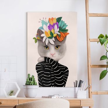 Impression sur toile - Cats In Turtlenecks - Format portrait 2x3