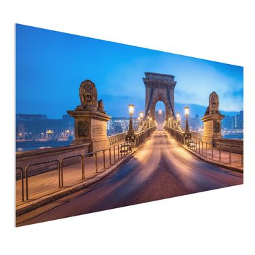 Impression sur forex - Chain Bridge In Budapest At Night - Format paysage 2:1