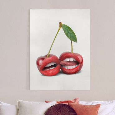 Impression sur toile - Cherry Lips