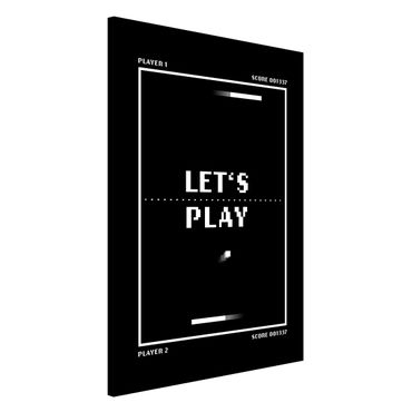 Tableau magnétique - Classical Video Game In Black And White Let's Play - Format portrait 2:3