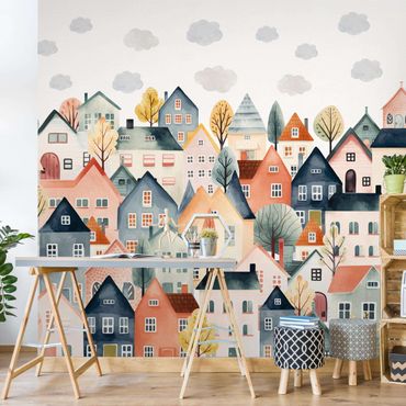 Papier peint - Petite ville scandinave