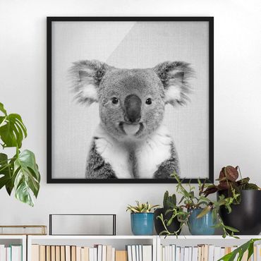 Poster encadré - Koala Klaus Black And White