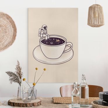 Impression sur toile - Cosmic Coffee - Format portrait 2x3