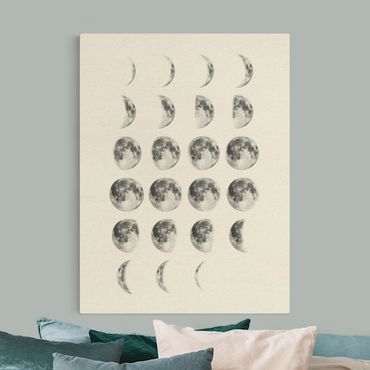 Tableau sur toile naturel - La Luna - Format portrait 3:4