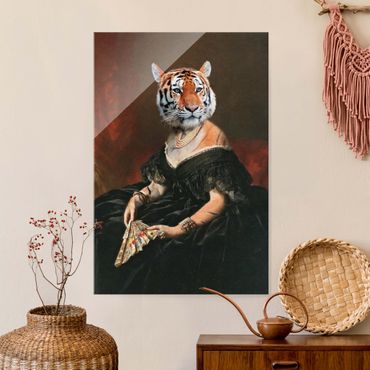 Tableau en verre - Lady Tiger - Format portrait