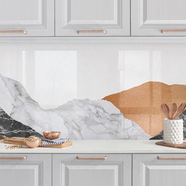 Revêtement mural cuisine - Landscape In Marble And Copper