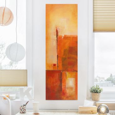 Impression sur toile - Abstract Orange Brown