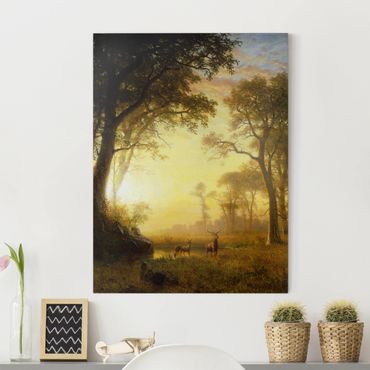 Impression sur toile - Albert Bierstadt - Light in the Forest