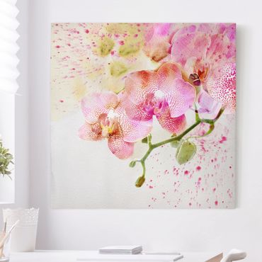 Impression sur toile - Watercolour Flowers Orchids