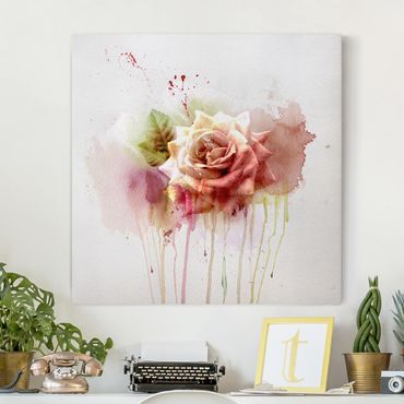 Impression sur toile - Watercolour Rose