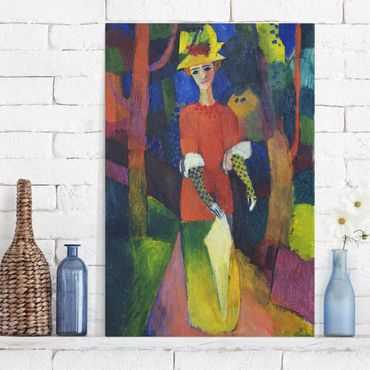 Impression sur toile - August Macke - Woman in Park