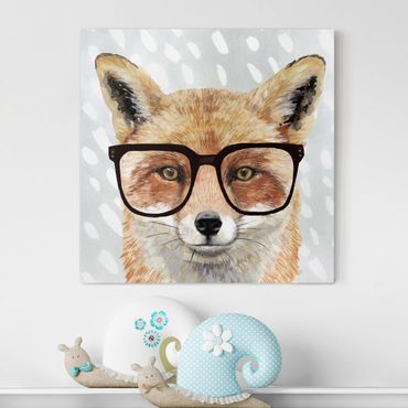 Impression sur toile - Animals With Glasses - Fox