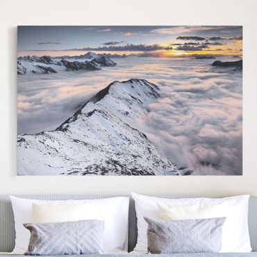 Impression sur toile - View Of Clouds And Mountains