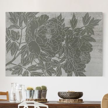 Impression sur toile - Blooming Peony I