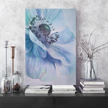 Impression sur toile - Flower In Turquoise