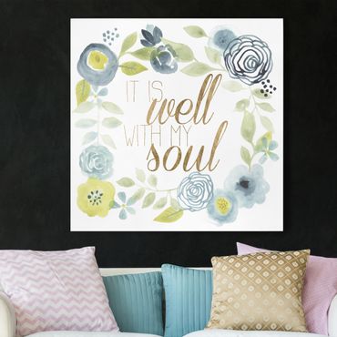 Impression sur toile - Garland With Saying - Soul