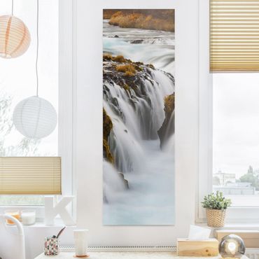 Impression sur toile - Brúarfoss Waterfall In Iceland