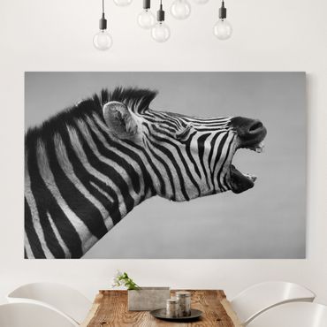 Impression sur toile - Roaring Zebra ll