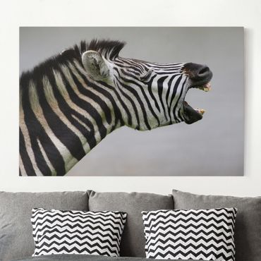 Impression sur toile - Roaring Zebra