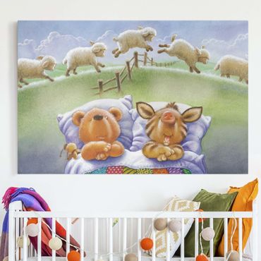 Impression sur toile - Buddy Bear - Counting Sheep