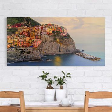 Impression sur toile - Colourful coastal town