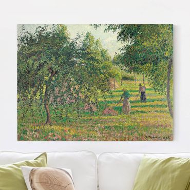 Impression sur toile - Camille Pissarro - Apple Trees And Tedders, Eragny