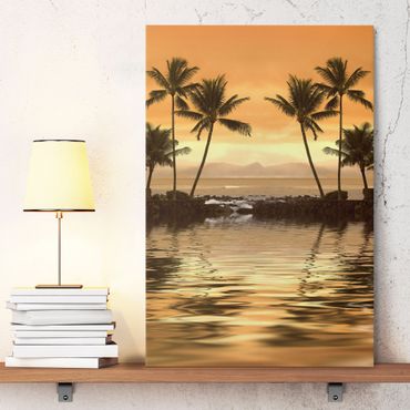 Impression sur toile - Caribbean Sunset I