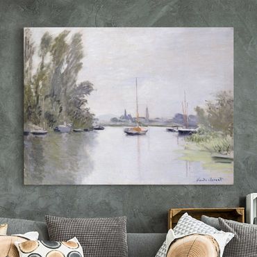 Impression sur toile - Claude Monet - Argenteuil Seen From The Small Arm Of The Seine
