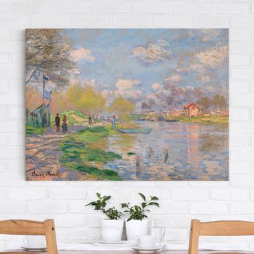 Impression sur toile - Claude Monet - Spring On The Seine