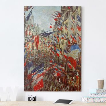 Impression sur toile - Claude Monet - The Rue Montorgueil with Flags